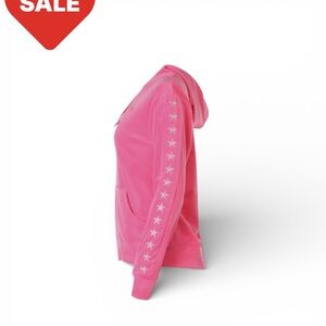 Paris Hilton Pink Star Sleeve Hoodie size L